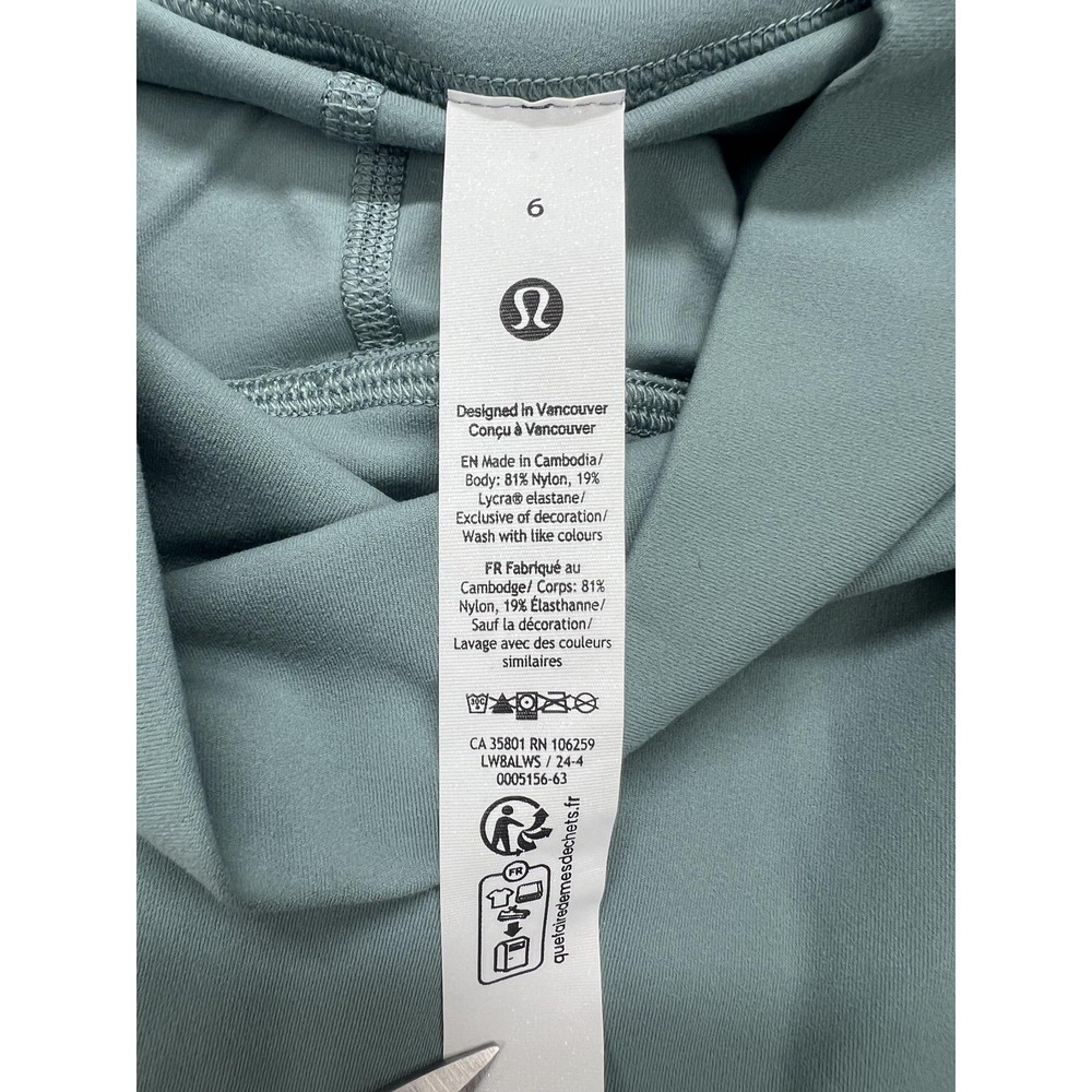 Lululemon Align High Rise Skirt Womens 6 Green Athletic Lined Tennis LW8ALWS - Picture 2 of 8